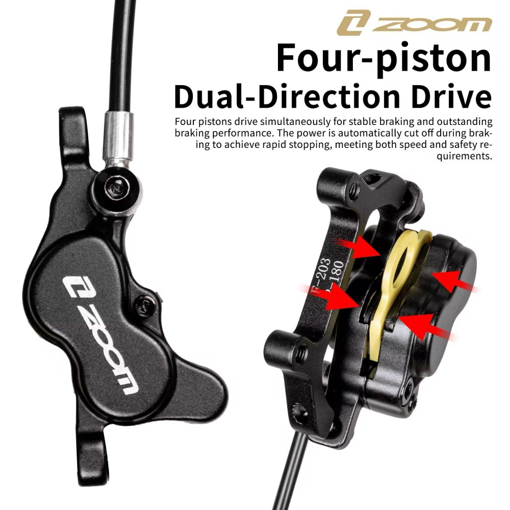 ZOOM HB-890E 4-Piston Hydrauli - Zoom Hydraulic Brake 4 Piston E-Scooter review and price