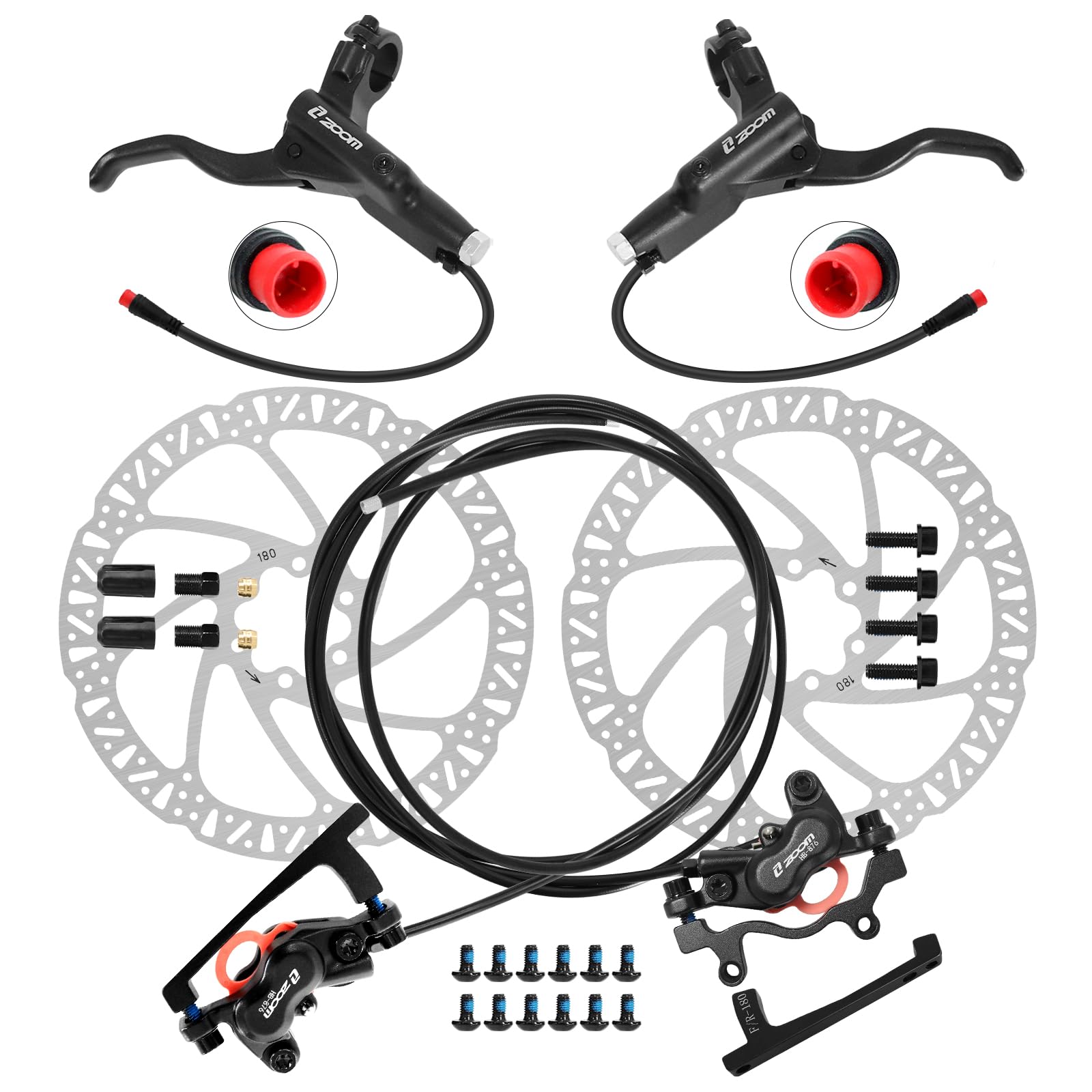 ZOOM HB876E Hydraulic Disc Bra - Zoom Hydraulic Brake 4 Piston E-Scooter review and price